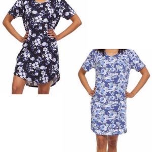Floral slip dress pajama lounge set of 2